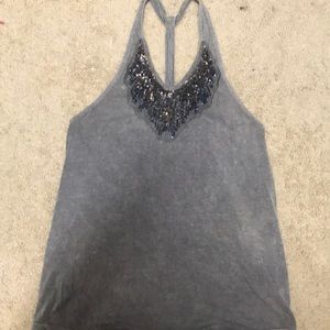 Gray halter top